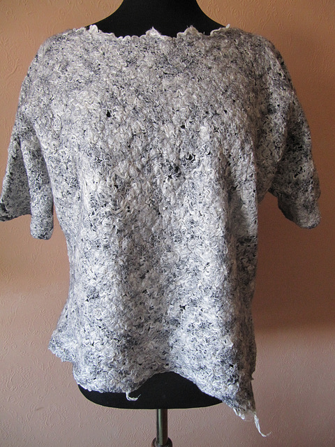 felted blouse (flax and merino)