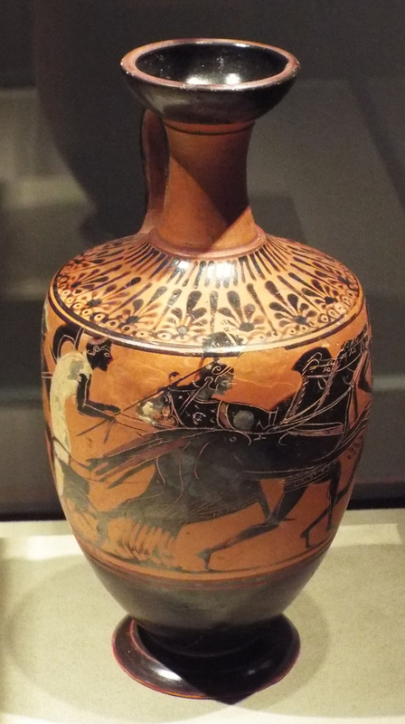 Black Figure Lekythos with a Chariot and Athena in the Virginia Museum of Fine Arts, June 2018