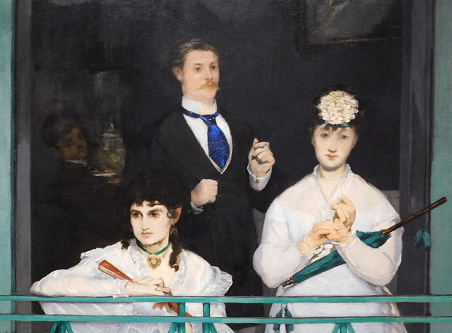 Detail of The Balcony by Manet in the Metropolitan Museum of Art, December 2023