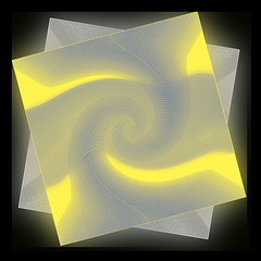 Strange glowing swirly yellow pattern