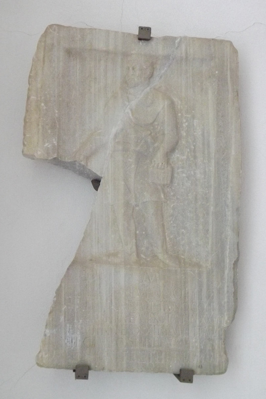 Funerary Slab of a Praetorian in the Museo Campi Flegrei, June 2013