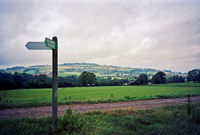 Path to Belas Knap from Winchcombe (Scan from 1990)