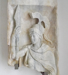 Detail of the Relief with the Goddess Roma in the Museo Campi Flegrei, June 2013