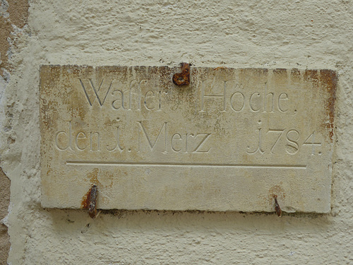 Wasser Höche 1784