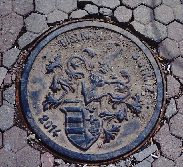 Deckel mit Wappen von Bistritz, Siebenbürgen