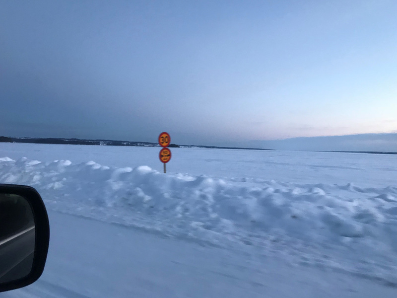 ice road from Isön to Norderön