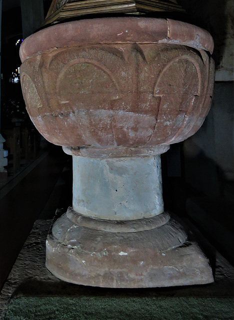 dittisham church, devon, c12 font