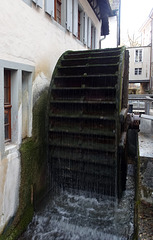 Wasserrad der Papiermühle Basel im Dalbenloch