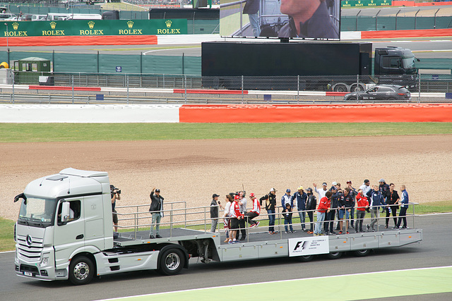 Drivers Parade At The British F1 Grand Prix 2015