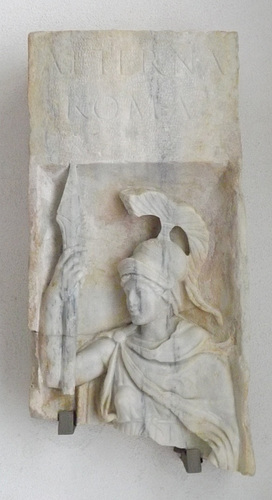 Relief with the Goddess Roma in the Museo Campi Flegrei, June 2013