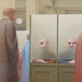 Detail of Government Bureau by George Tooker in the Metropolitan Museum of Art, January 2019