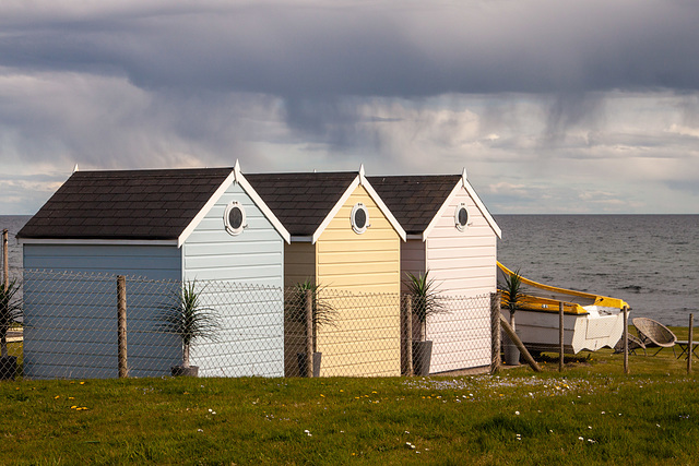 Brora beach huts