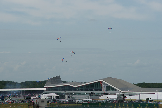 Parachute Drop Over Silverstone