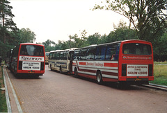 Coaches at the Barton Mills Picnic Area (A1065) – 19 Sep 1992 (180-14)