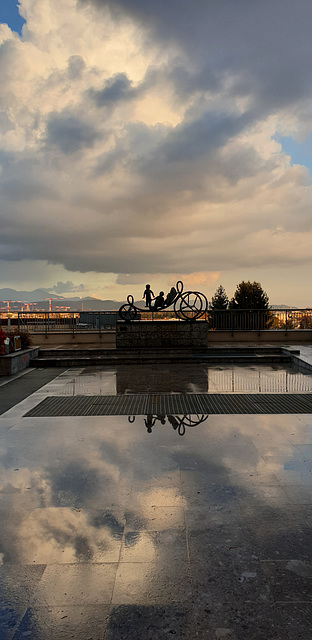 Random Sculpture at Sunset