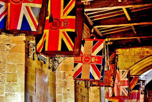 Old Military Flags in The Cathedral