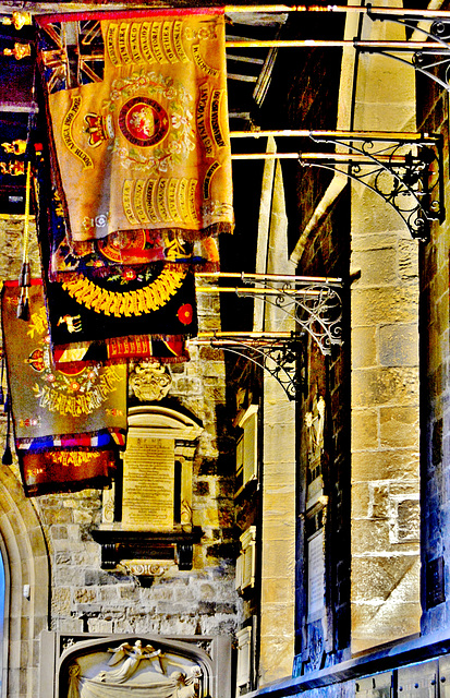 Old Military Flags in The Cathedral