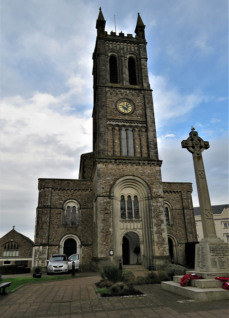 honiton church, devon , c19 neo-norman by fowler 1835-8 (1)