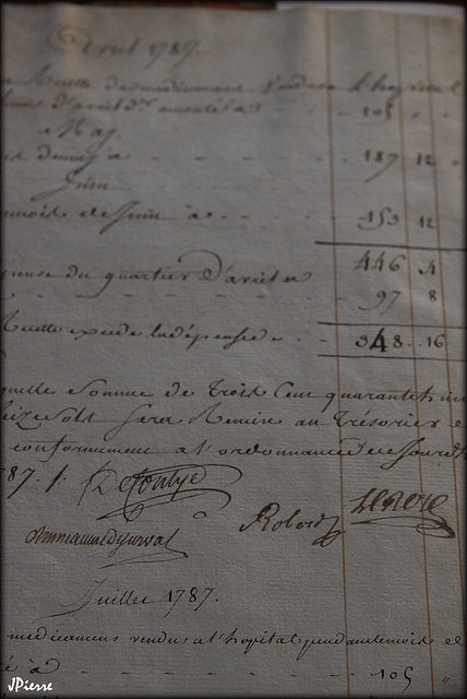 Livre de comptes de pharmacie Avril 1787