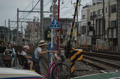 At a railroad crossing