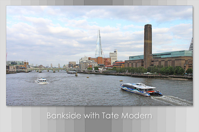 Bankside with Tate Modern - London - 26.5.2015