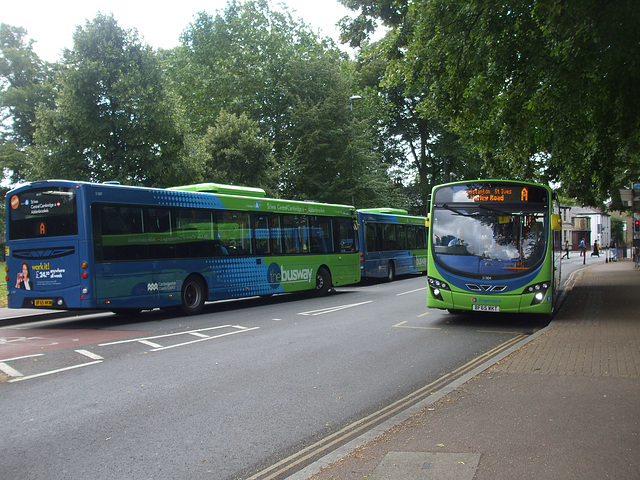 DSCF4676 Stagecoach East BF65 WKW, BF65 WKR and BF65 WKT in Cambridge - 4 Aug 2016