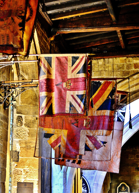 Old Military Flags in The Cathedral