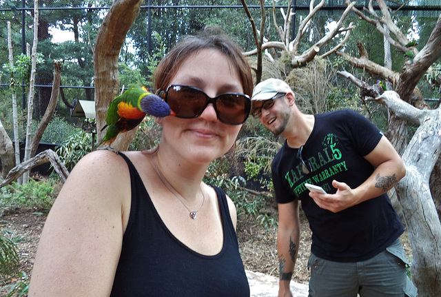 Jennifer and the rainbow lorikeet