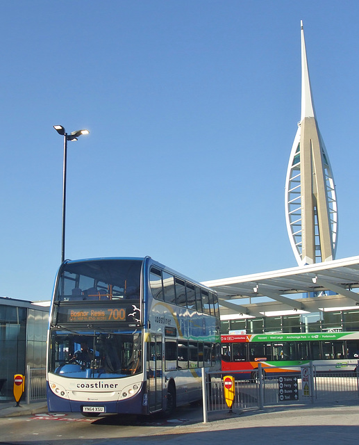 DSCF4218 Stagecoach South 15990 (YN64 XSU) in Portsmouth - 3 Aug 2018