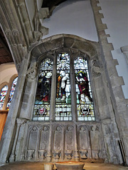 church enstone, oxon  (20) remains of a c15 vaulted chantry with built in altar and reredos under the window