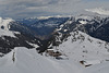 Vorarlberg Alps and Schruns Far Far Away in the Bottom of Valley