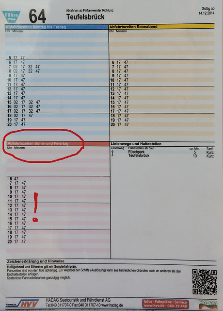 Fahrplan Finkenwerder-Teufelsbrück