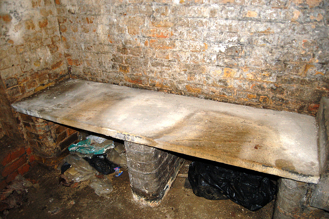 Mortuary Slab in Basement, Old Prison, Lincoln Castle, Lincoln, Lincolnshire