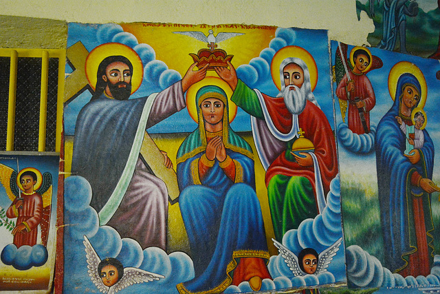 Ethiopia, Paintings in the Church on the Island of Entons