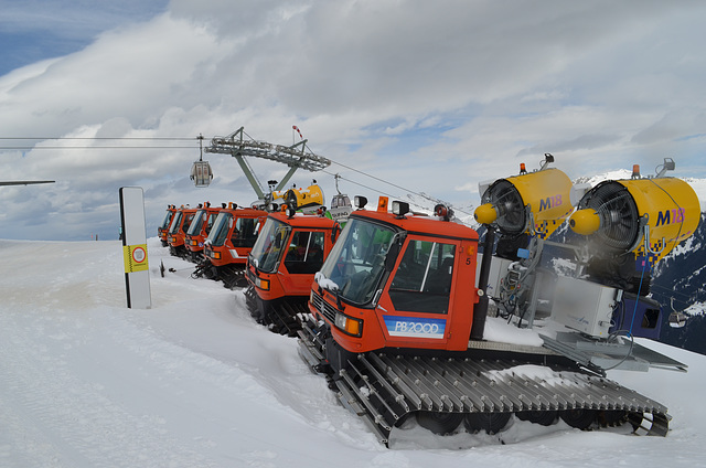 Silvretta Montafon, Snow Machines are Ready to Work