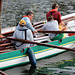 quand Françoise prend la mer il faut beaucoup d'huile de coudes c'est pas facile la sortie du port, when Françoise takes to the sea, it takes a lot of elbow grease to get out of the harbour, which isn't easy.