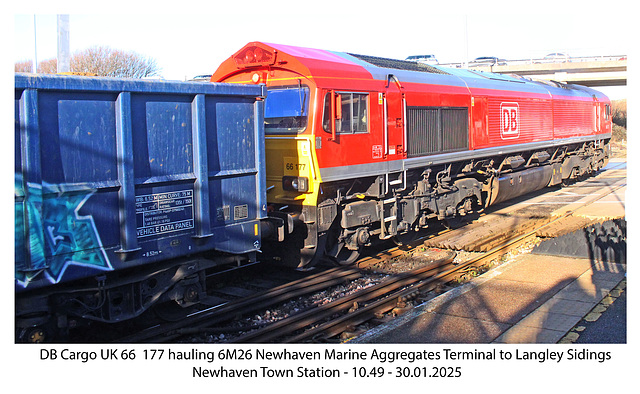 DB Cargo UK 66 177 Newhaven Town level crossing 30 1 2025