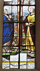 church enstone, oxon  (24) c17 crucifixion glass