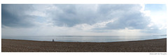 Alone with her thoughts - Seaford - panorama - 13 7 2021