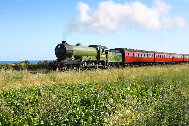 LNER class B12 8572(B.R. number 61572) near Sheringham with 2M14 11.00 Sheringham - Holt North Norfolk Railway 2nd September 2017.