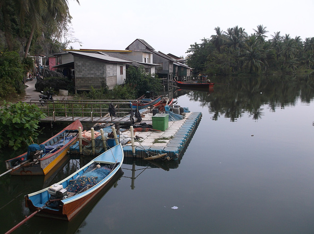 Ambiance de pêche thaïlandaise