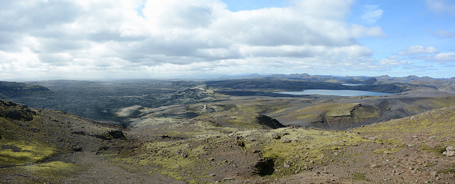 Iceland, View to the West from the Tallest Point of the Lakagigar Chain