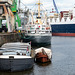 Maritime Zeitzeugen, im PiP die Bugansicht der "Bleichen" - Hamburg