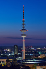 Hamburg bei Nacht - Heinrich-Hertz-Turm