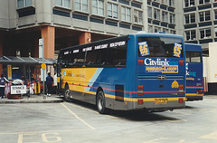 Clydeside N137 YMS and Midland Bluebird SSU 857 (D142 HMS) (Scottish Citylink contractors) in Edinburgh - 2 Aug 1997