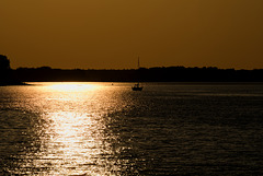 Ottawa River sunset from Andrew Haydon Park marina lighthouse path Nepean, Canada Ottawa River sunset from Andrew Haydon Park marina lighthouse path Nepean, Canada