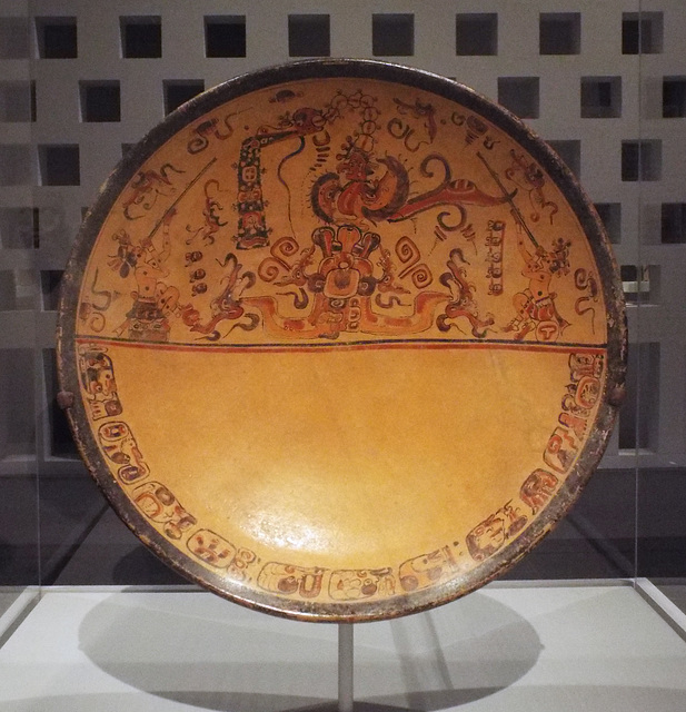 Mayan Plate with Gods Shooting Blowguns in the Metropolitan Museum of Art, December 2022
