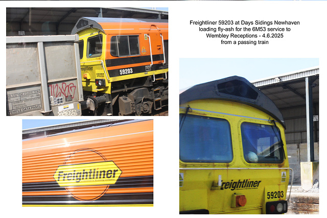59203 Freightliner at Days Siding Newhaven 4 6 2025