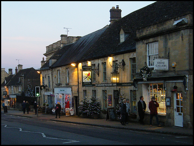 nightfall at the Golden Pheasant