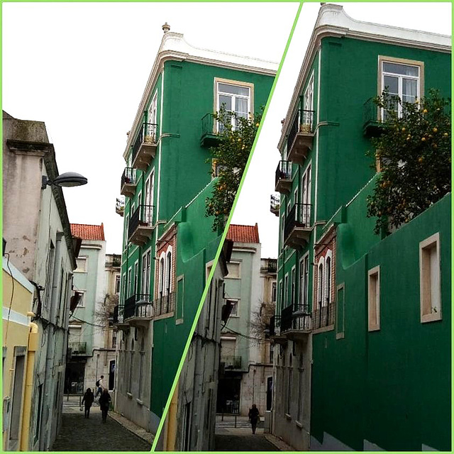 Benfica building, 19th century, recently rebuilt